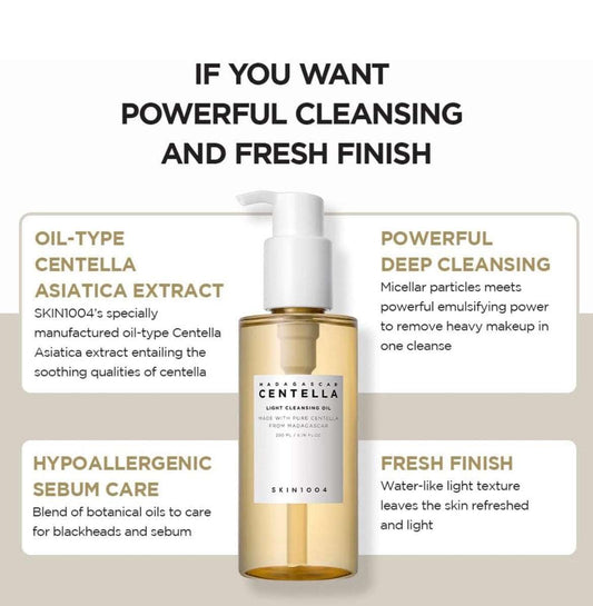 Skin1004 Madagascar Centella Light Cleansing Oil - 200ml - Sapphire Beauty Booth