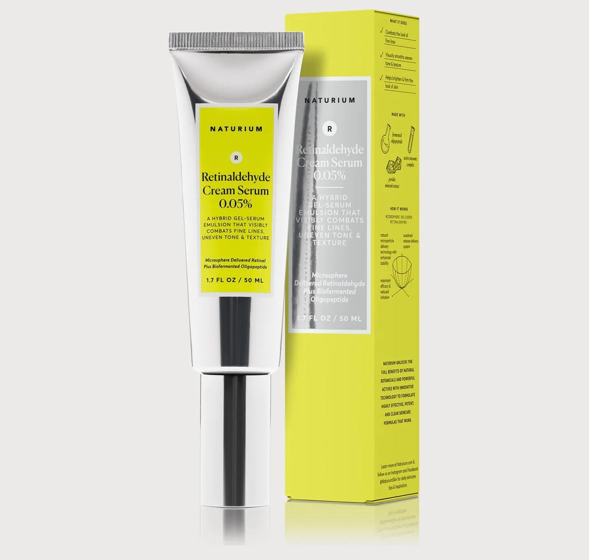 Naturium Retinaldehyde Cream Serum 0.05% - 50ml - Brightening Moisture Gel Cream, Anti-Blemish Body Lotion, skin moisturizer, dark spot correcting serum, needly daily toner pad, oil cleansers, moisturizing sunscreen, hand cream - Sapphire Beauty Booth