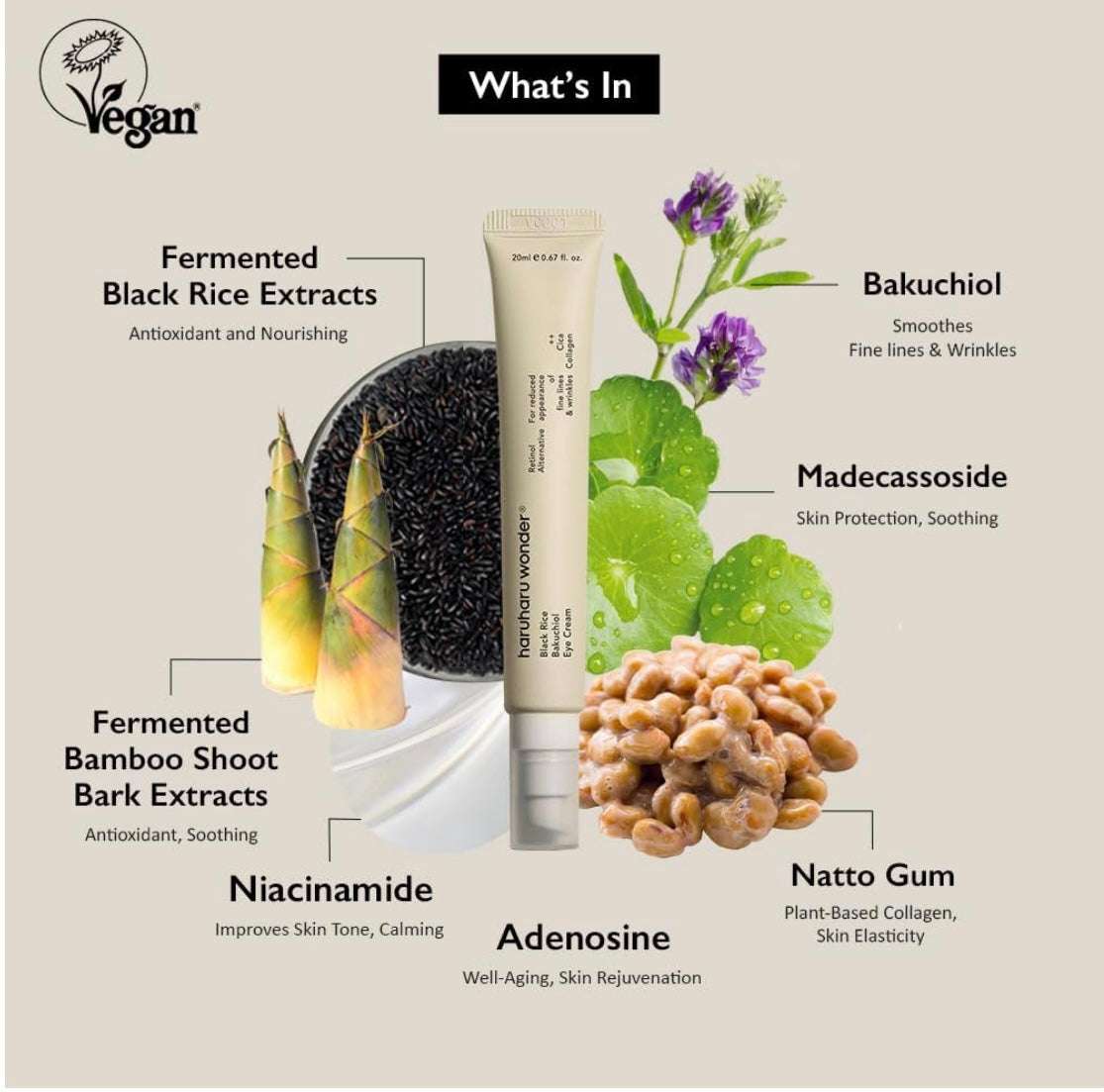 Haruharu Black Rice Bakuchiol Eye Cream - 20ml - Sapphire Beauty Booth