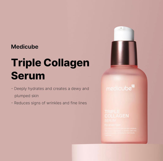 Medicube Triple Collagen Serum 4.0 - 55ml - Brightening Moisture Gel Cream, Anti-Blemish Body Lotion, skin moisturizer, dark spot correcting serum, needly daily toner pad, oil cleansers, moisturizing sunscreen, hand cream - Sapphire Beauty Booth
