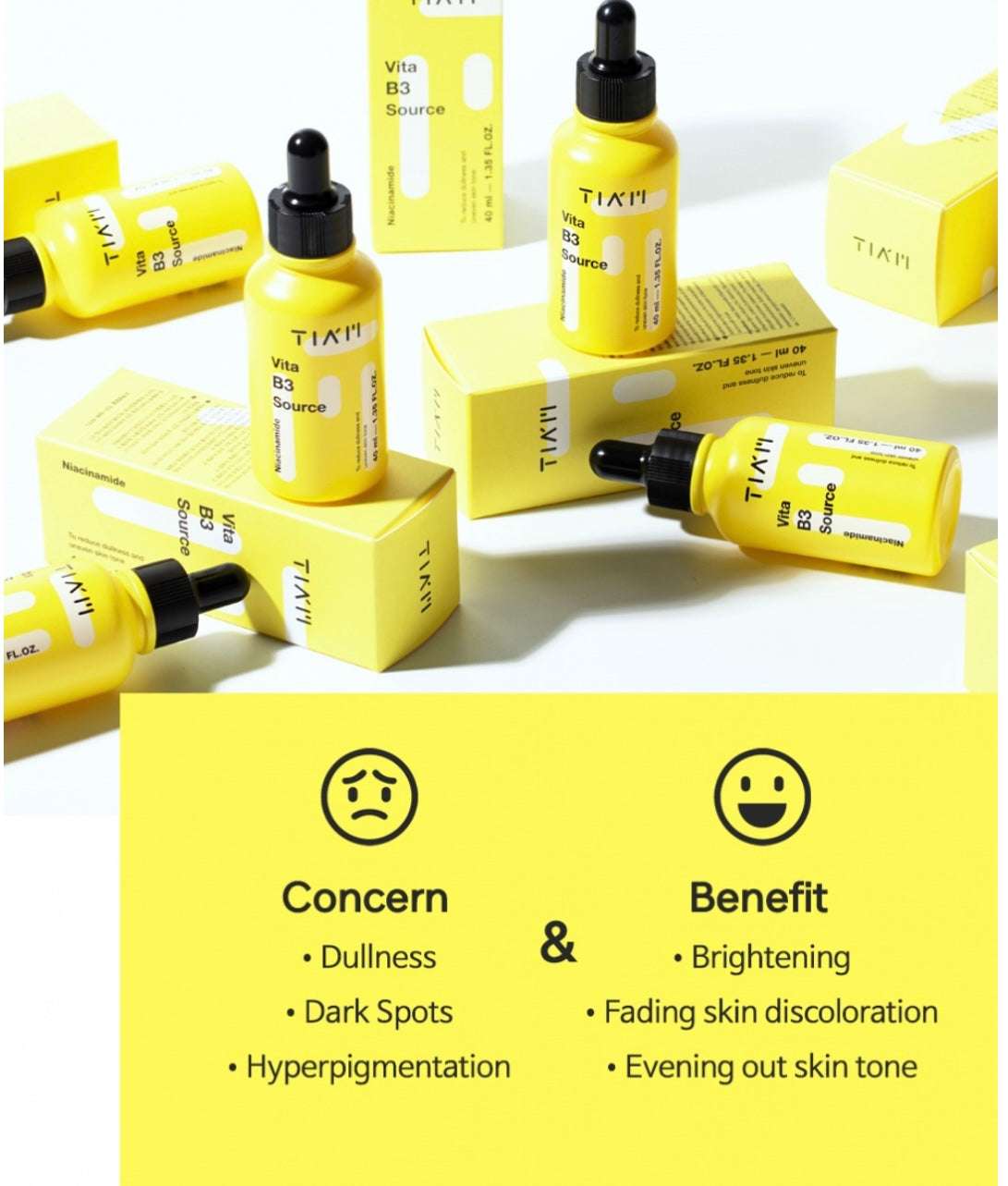 TIAM Vita B3 Source, 10% Niacinamide Serum + 2% Arbutin - 40ml - Sapphire Beauty Booth