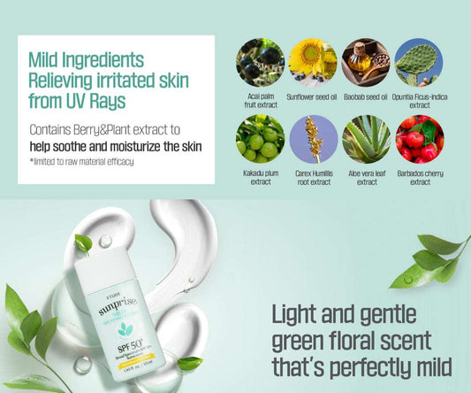 Etude Sunprise Mild Airy Finish Sun Milk - 55ml - Sapphire Beauty Booth