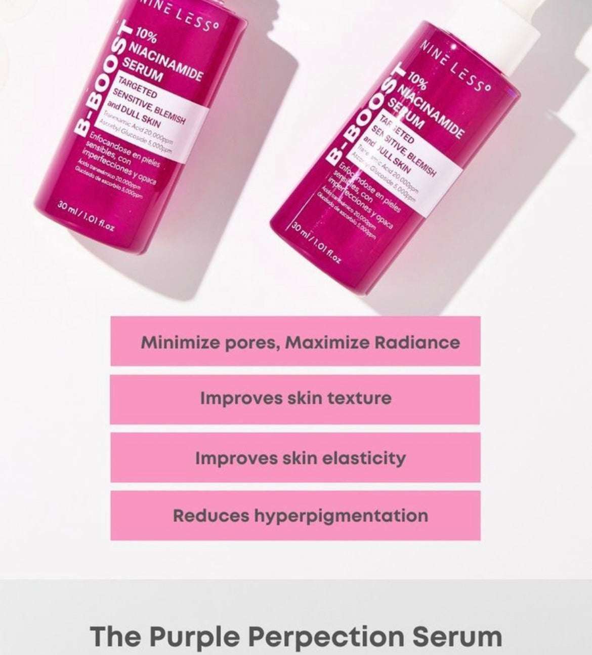 Nineless - B-Boost 10% Niacinamide Serum - 30ml - Sapphire Beauty Booth