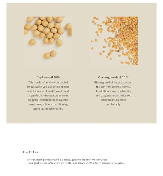 Beauty of Joseon Ginseng Cleansing Oil - 210ml - Sapphire Beauty Booth