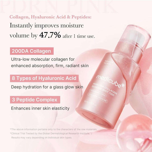 Medicube PDRN Pink Collagen Exosome Shot Serum 7500 - 30ml - Sapphire Beauty Booth
