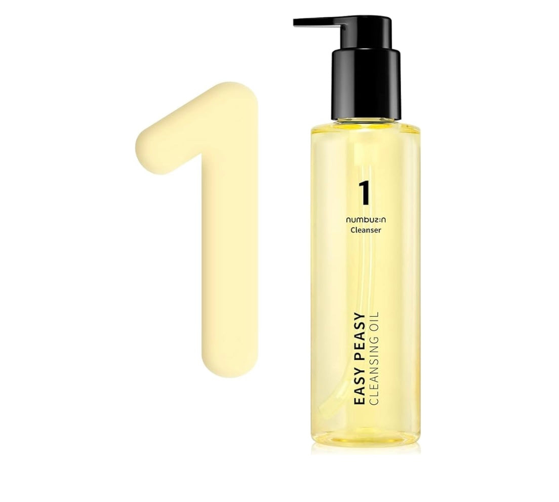 Numbuzin No.1 Easy Peasy Cleansing Oil - 200ml - Brightening Moisture Gel Cream, Anti-Blemish Body Lotion, skin moisturizer, dark spot correcting serum, needly daily toner pad, oil cleansers, moisturizing sunscreen, hand cream - Sapphire Beauty Booth