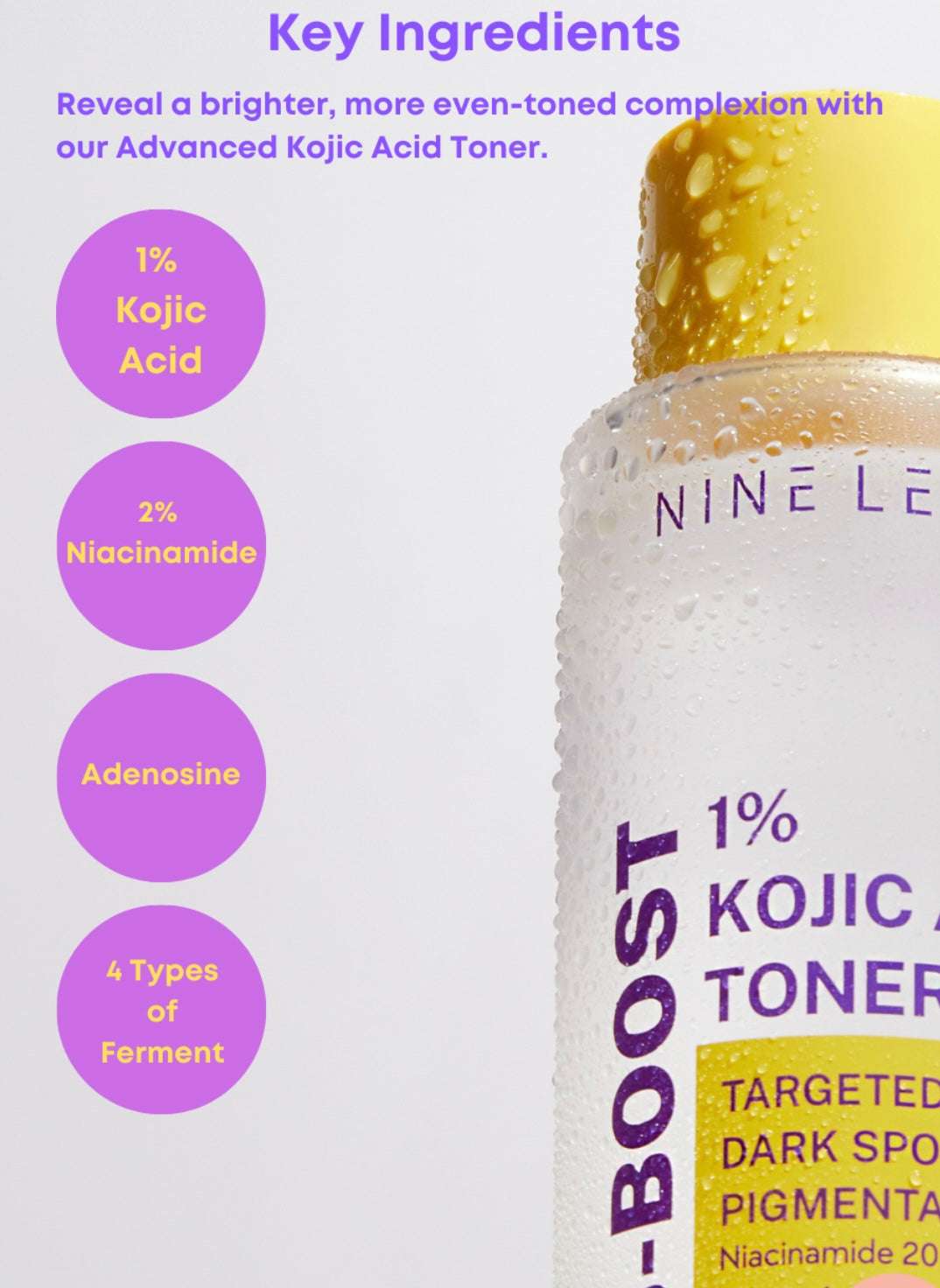 Nineless B-Boost 1% Kojic Acid Toner - 200ml - Sapphire Beauty Booth