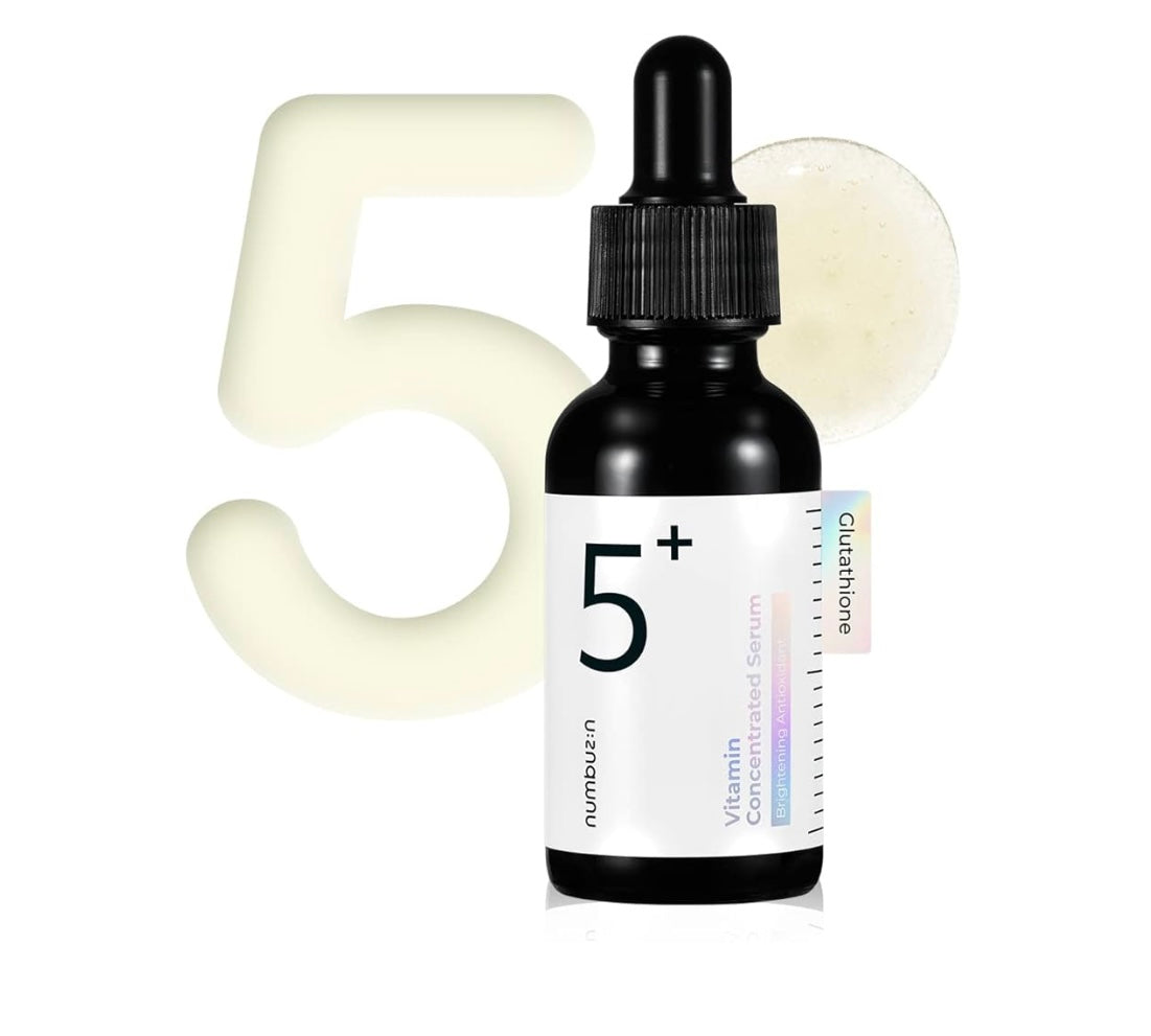 Numbuzin No.5 Vitamin Concentrated Serum - 30ml - Brightening Moisture Gel Cream, Anti-Blemish Body Lotion, skin moisturizer, dark spot correcting serum, needly daily toner pad, oil cleansers, moisturizing sunscreen, hand cream - Sapphire Beauty Booth