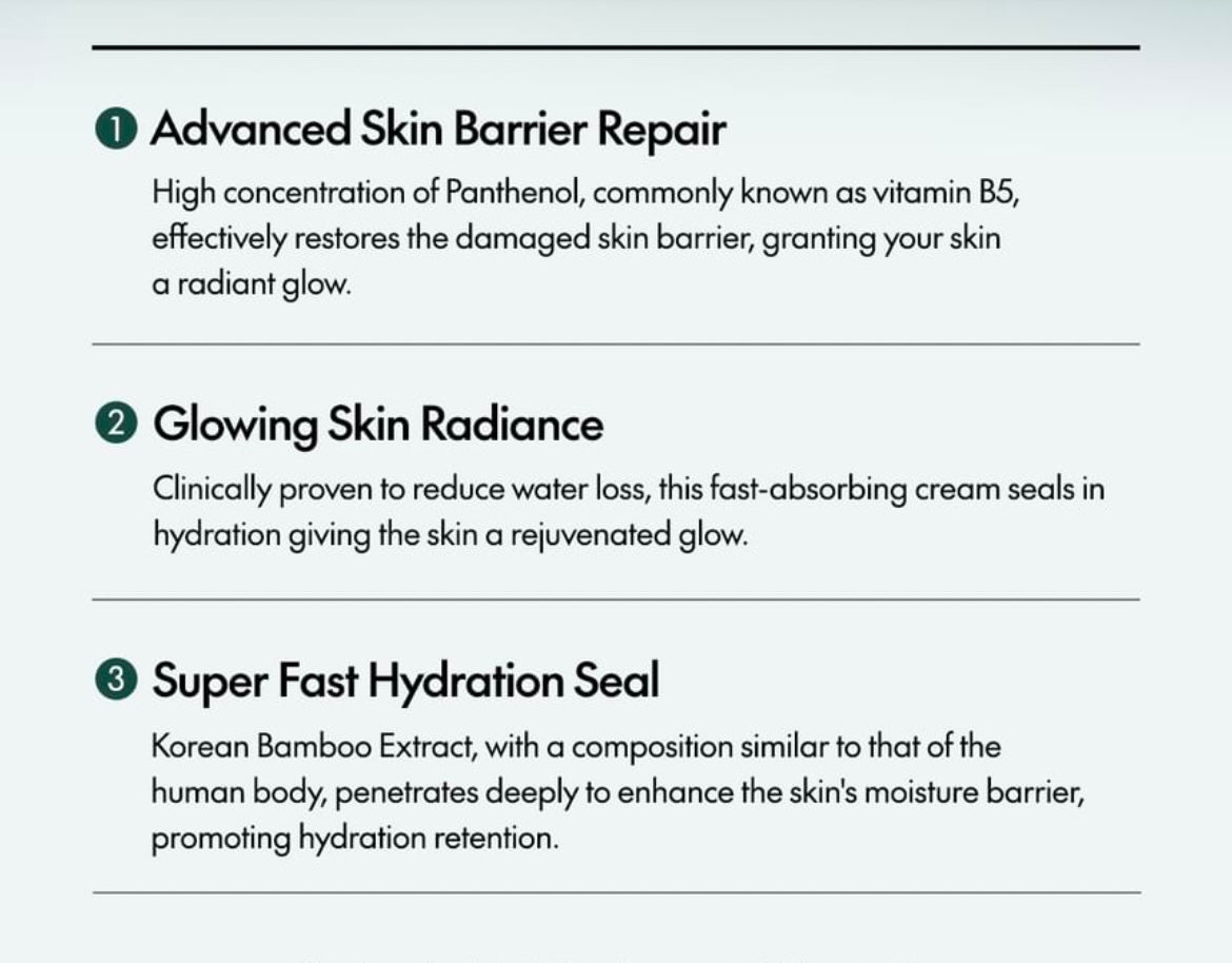 Purito Seoul Mighty Bamboo Panthenol Cream - 100ml - Brightening Moisture Gel Cream, Anti-Blemish Body Lotion, skin moisturizer, dark spot correcting serum, needly daily toner pad, oil cleansers, moisturizing sunscreen, hand cream - Sapphire Beauty Booth