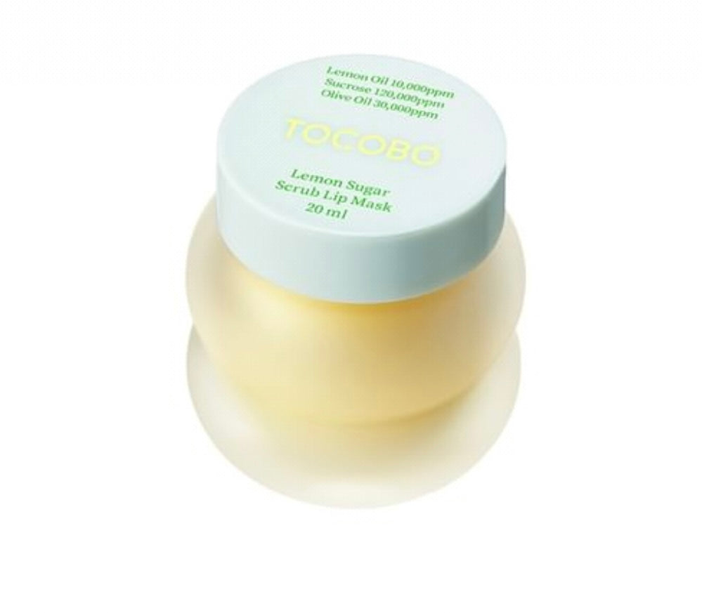 Tocobo Lemon Sugar Scrub Lip Mask - 20ml - Brightening Moisture Gel Cream, Anti-Blemish Body Lotion, skin moisturizer, dark spot correcting serum, needly daily toner pad, oil cleansers, moisturizing sunscreen, hand cream - Sapphire Beauty Booth