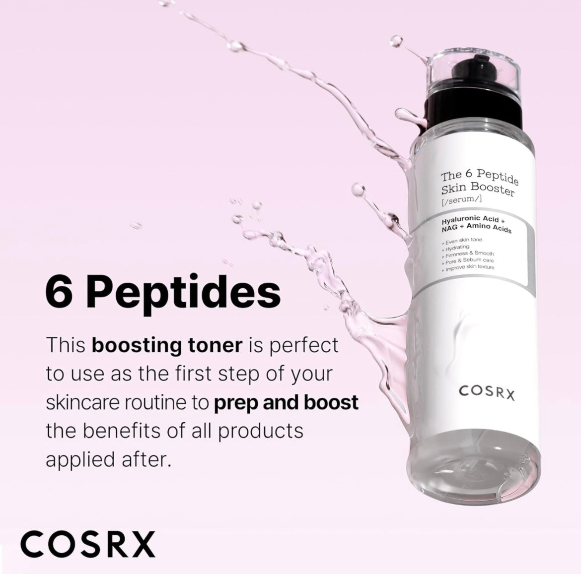 Cosrx 6 Peptide Skin Booster - 150ml - Brightening Moisture Gel Cream, Anti-Blemish Body Lotion, skin moisturizer, dark spot correcting serum, needly daily toner pad, oil cleansers, moisturizing sunscreen, hand cream - Sapphire Beauty Booth