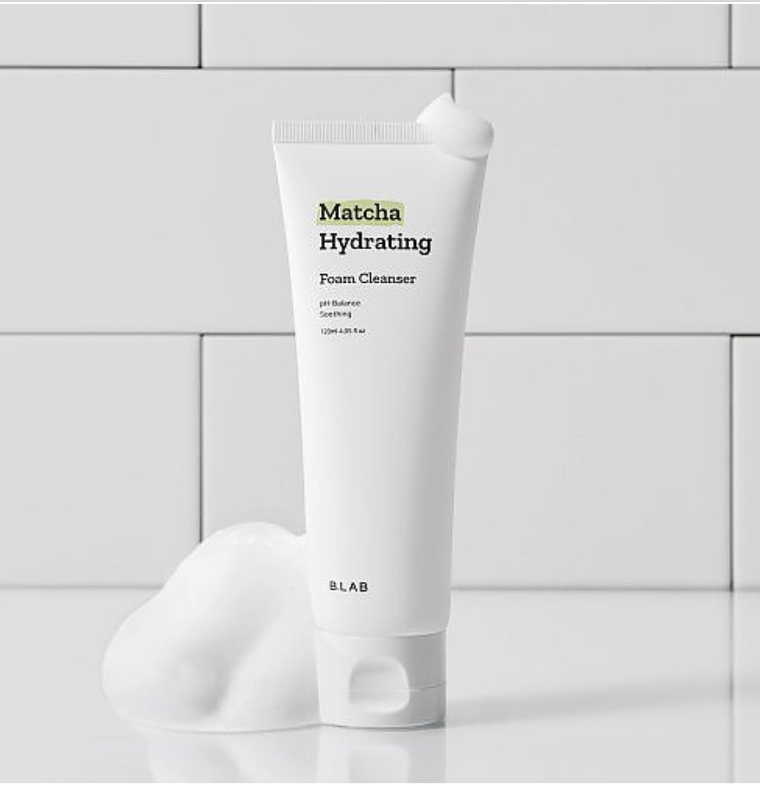 B.Lab Matcha Hydrating Foam Cleanser - 120ml - Brightening Moisture Gel Cream, Anti-Blemish Body Lotion, skin moisturizer, dark spot correcting serum, needly daily toner pad, oil cleansers, moisturizing sunscreen, hand cream - Sapphire Beauty Booth