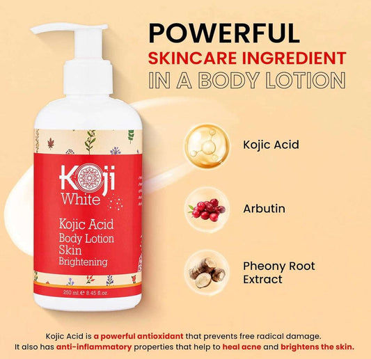 Kojic Acid Skin Brightening Body Lotion - 250ml - Sapphire Beauty Booth