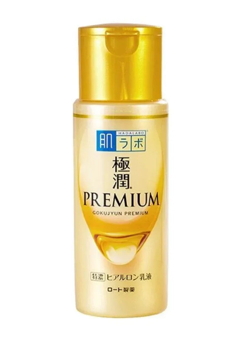 Hada Labo Premium Emulsion(Milk) - Brightening Moisture Gel Cream, Anti-Blemish Body Lotion, skin moisturizer, dark spot correcting serum, needly daily toner pad, oil cleansers, moisturizing sunscreen, hand cream - Sapphire Beauty Booth