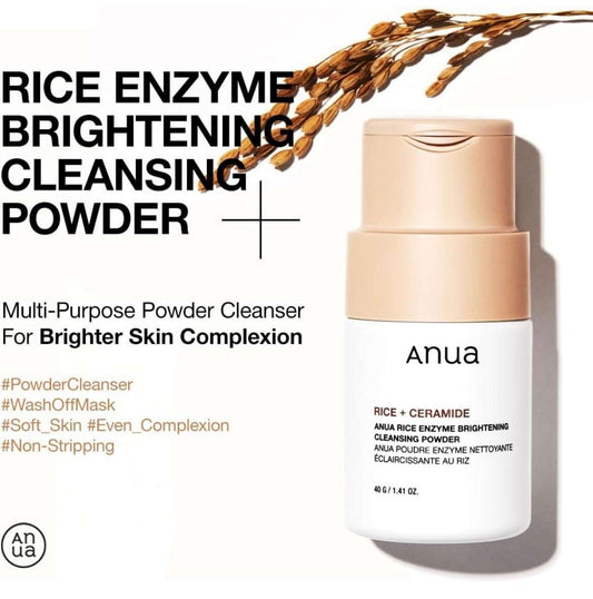 Anua Rice Enzyme Brightening Cleansing Powder - 40g - Sapphire Beauty Booth