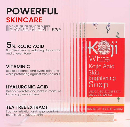 Kojic Acid Skin Brightening Soap - (2 Bars) - Sapphire Beauty Booth