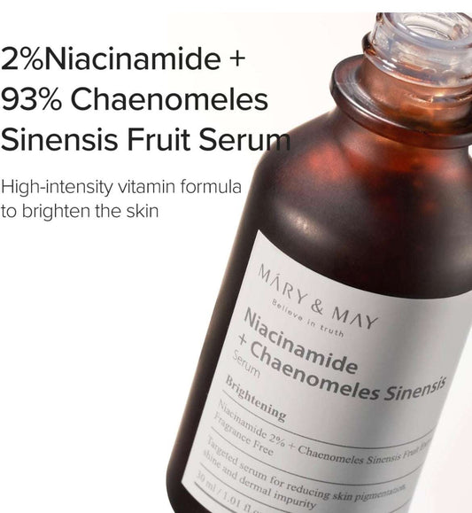 Mary & May Niacinamide + Chaenomeles Sinensis Serum - 30ml - Sapphire Beauty Booth