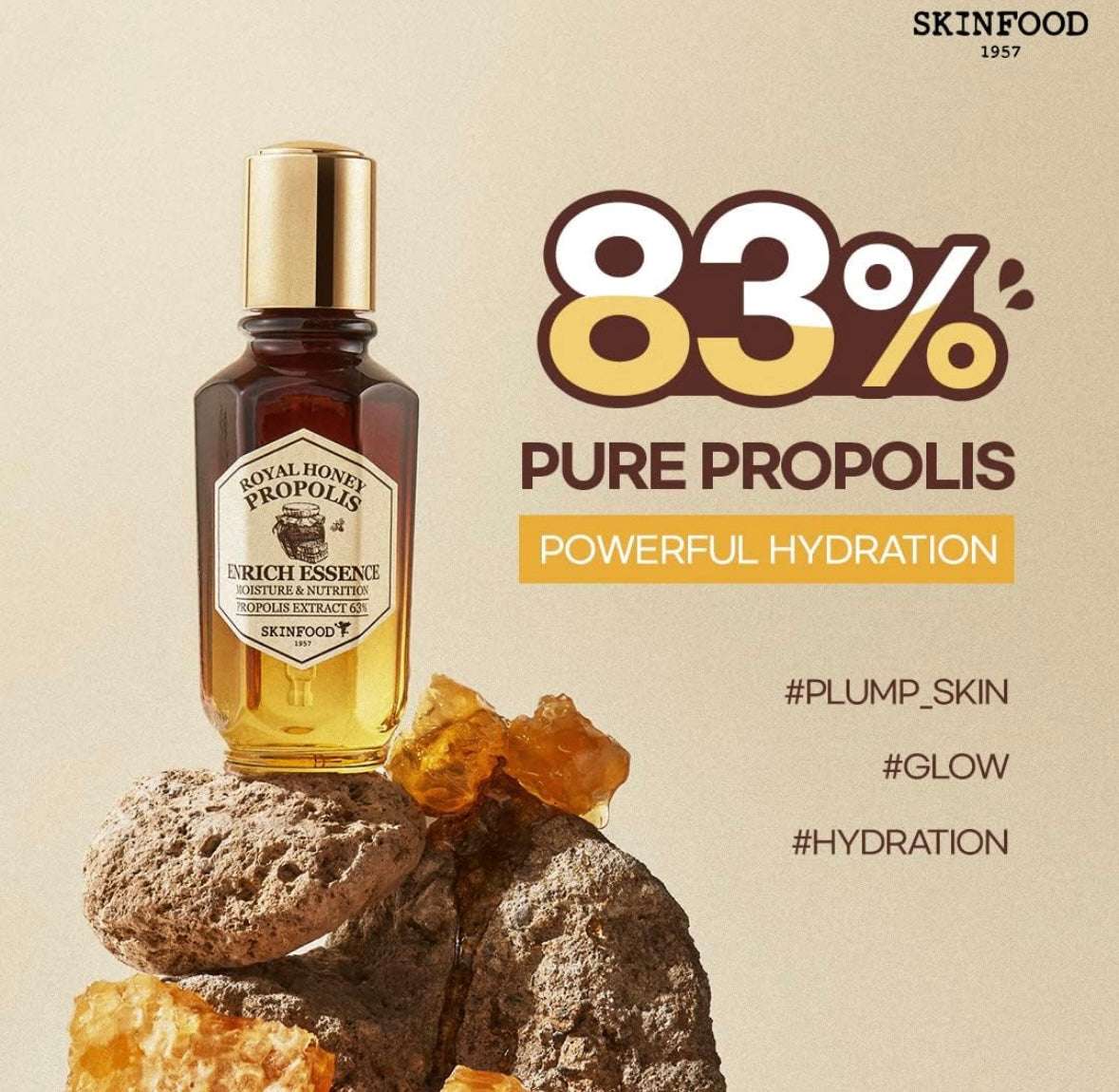 SKINFOOD Royal Honey Propolis Enrich Essence - 50ml - Sapphire Beauty Booth