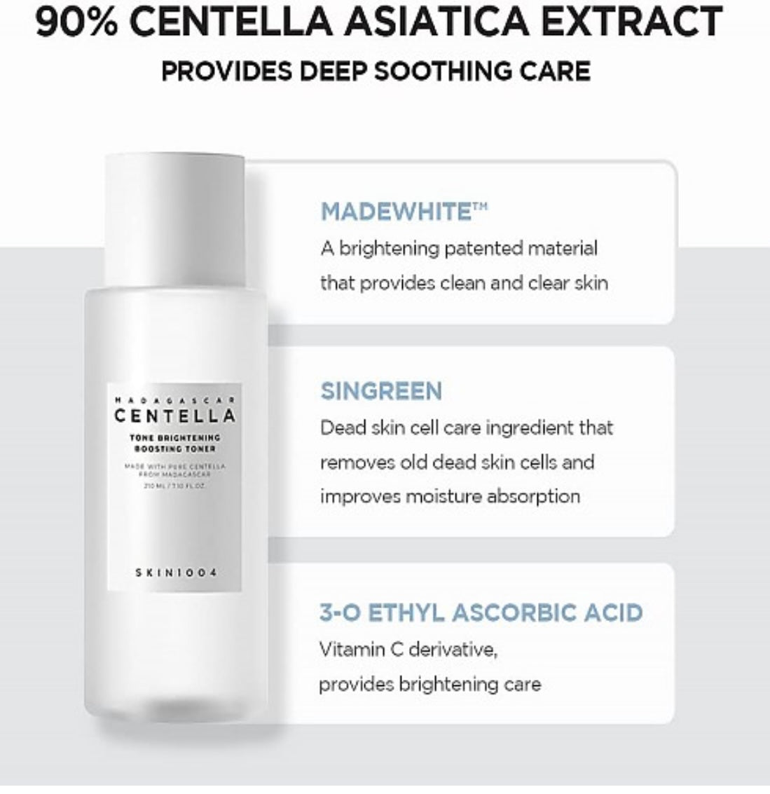 Skin1004 Tone Brightening Boosting Toner - 210ml - Brightening Moisture Gel Cream, Anti-Blemish Body Lotion, skin moisturizer, dark spot correcting serum, needly daily toner pad, oil cleansers, moisturizing sunscreen, hand cream - Sapphire Beauty Booth