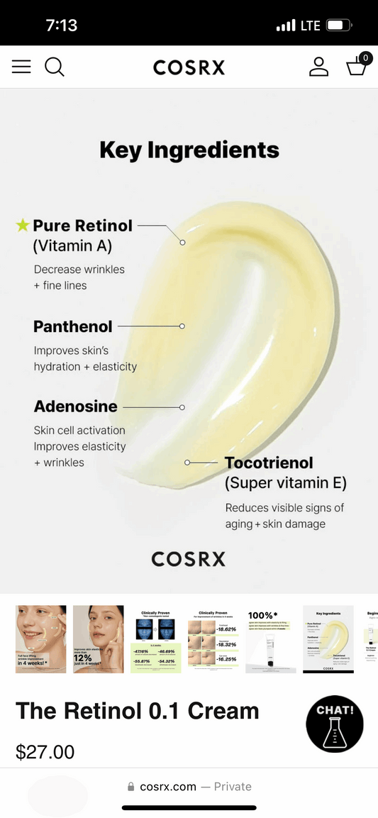 Cosrx The Retinol 0.1 Cream - Sapphire Beauty Booth