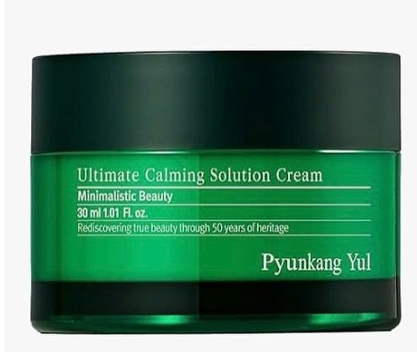 Pyunkang Yul Ultimate Calming Solution Cream - 30ml - Brightening Moisture Gel Cream, Anti-Blemish Body Lotion, skin moisturizer, dark spot correcting serum, needly daily toner pad, oil cleansers, moisturizing sunscreen, hand cream - Sapphire Beauty Booth
