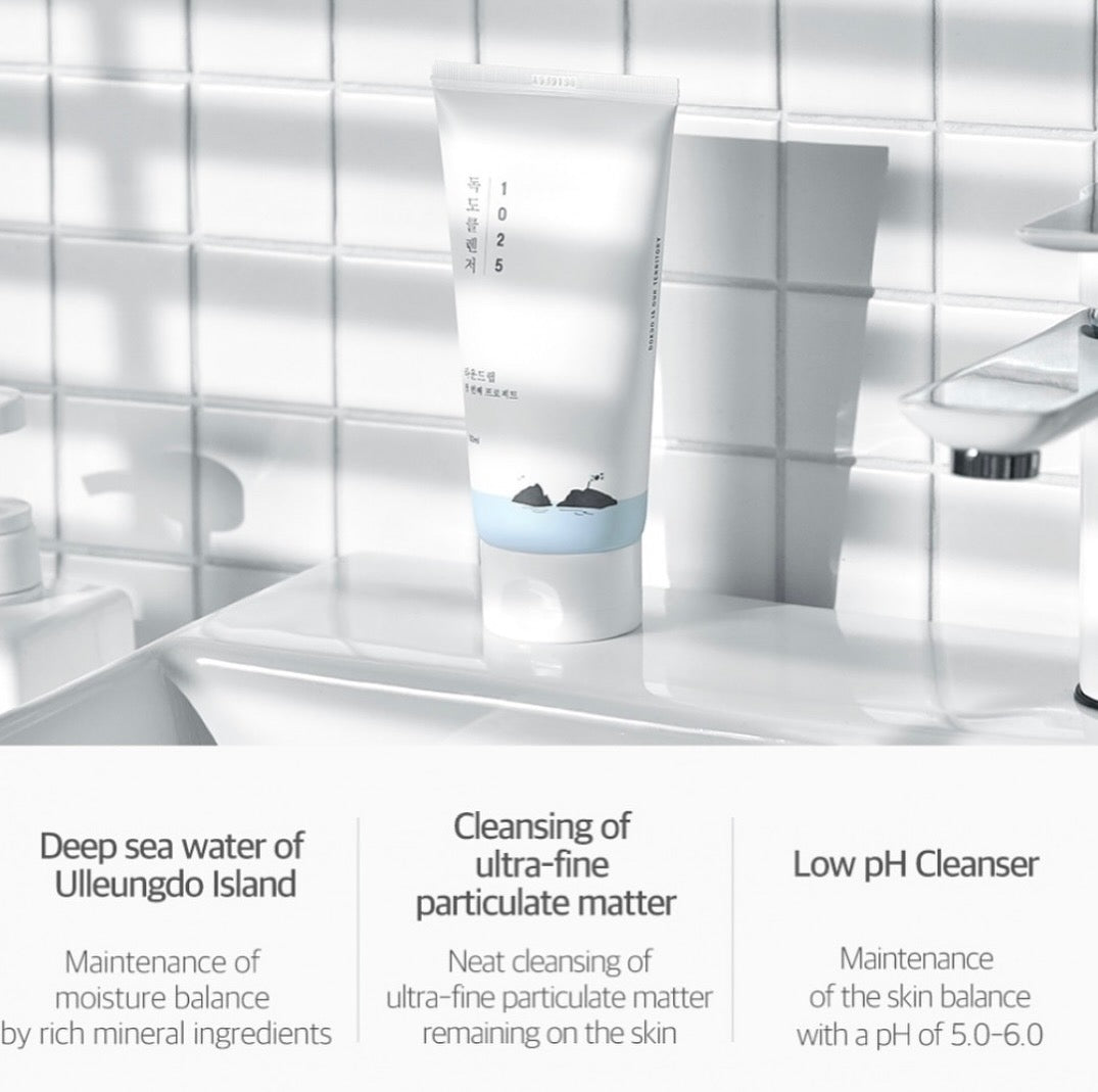 Round Lab 1025 Dokdo Cleanser - 150ml - Brightening Moisture Gel Cream, Anti-Blemish Body Lotion, skin moisturizer, dark spot correcting serum, needly daily toner pad, oil cleansers, moisturizing sunscreen, hand cream - Sapphire Beauty Booth