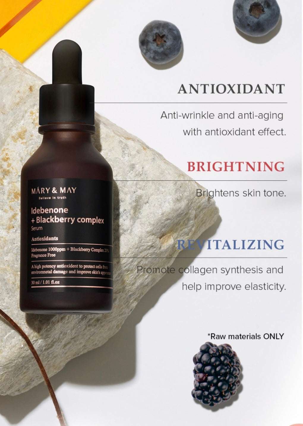 Mary&May Idebenone + Blackberry complex Serum - 30ml - Sapphire Beauty Booth