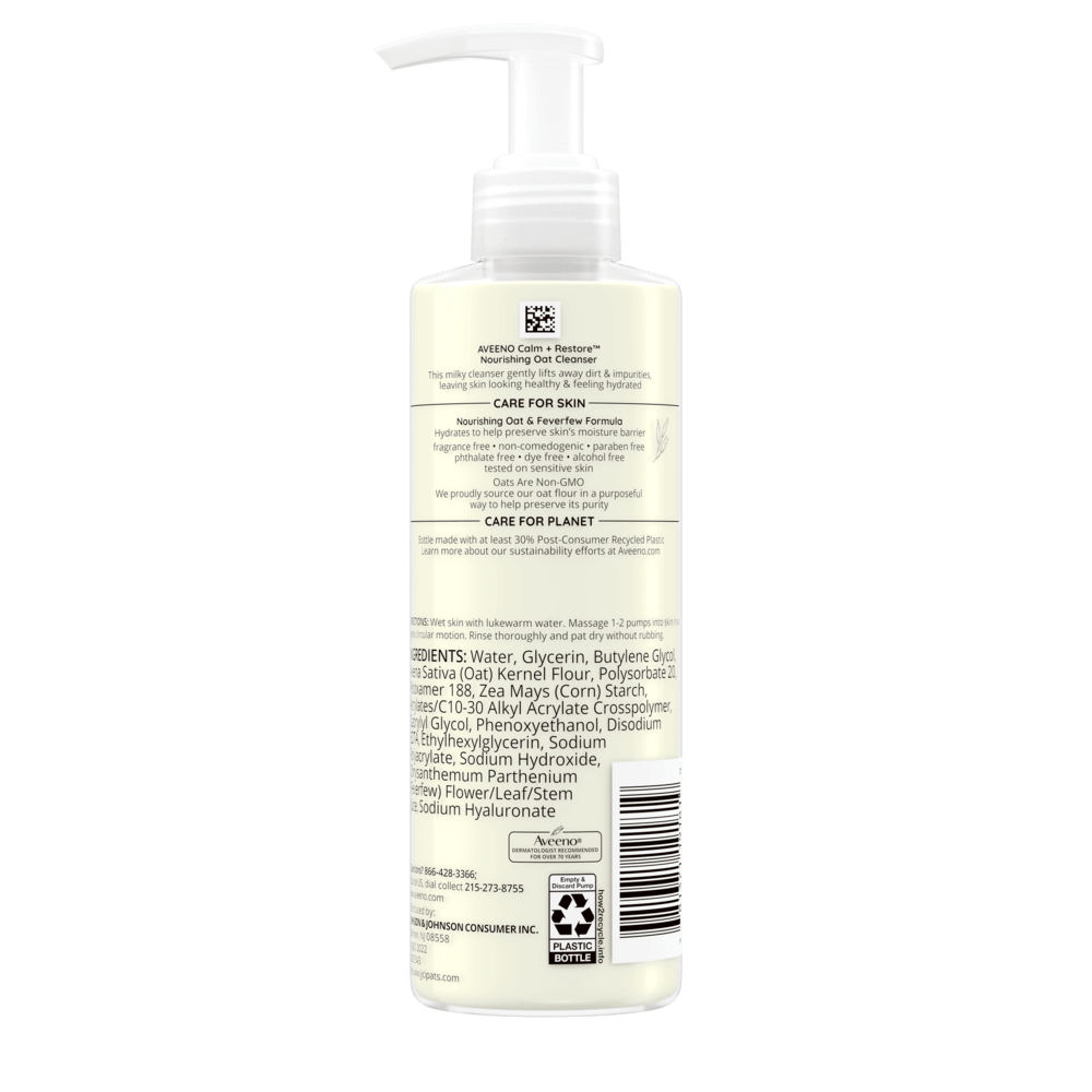 Aveeno Calm + Restore Gentle Nourishing Oat Cleanser - 232ml