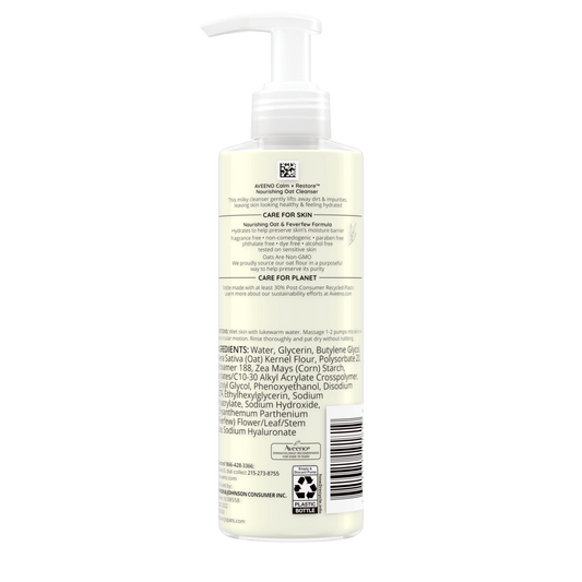 Aveeno Calm + Restore Gentle Nourishing Oat Cleanser - 232ml