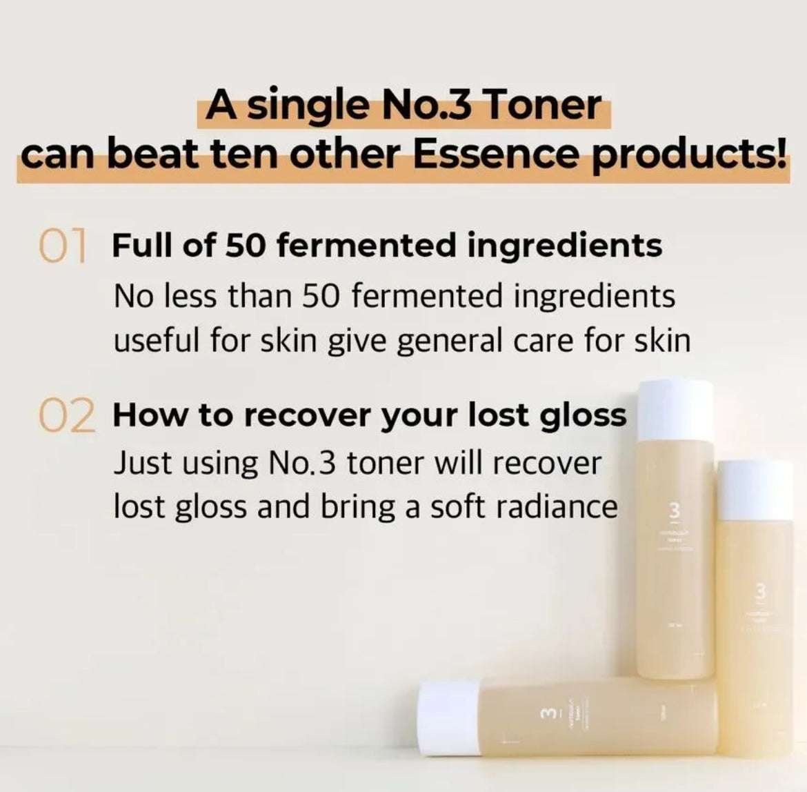 Numbuzin No.3 Super Glowing Essence Toner - Sapphire Beauty Booth