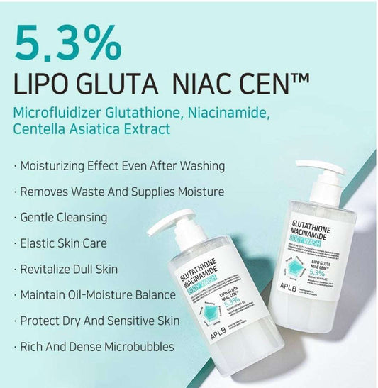 APLB Glutathione Niacinamide Body Wash - 300ml - Sapphire Beauty Booth