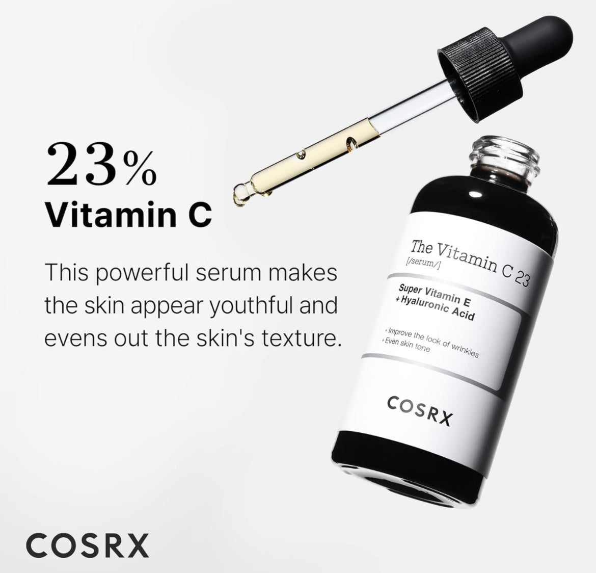 Cosrx - The Vitamin C 23 Serum - Brightening Moisture Gel Cream, Anti-Blemish Body Lotion, skin moisturizer, dark spot correcting serum, needly daily toner pad, oil cleansers, moisturizing sunscreen, hand cream - Sapphire Beauty Booth