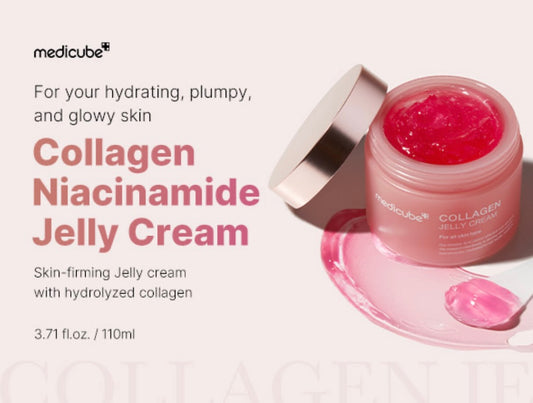 Medicube Collagen Jelly Cream - 110ml - Brightening Moisture Gel Cream, Anti-Blemish Body Lotion, skin moisturizer, dark spot correcting serum, needly daily toner pad, oil cleansers, moisturizing sunscreen, hand cream - Sapphire Beauty Booth