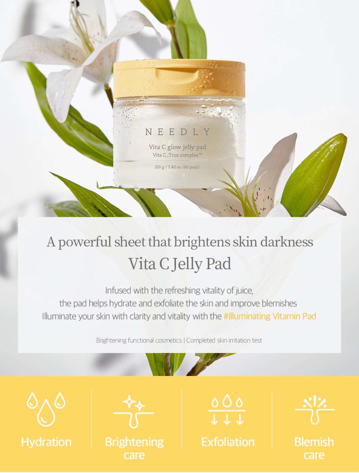 Needly Vita C Glow Jelly Pad - 60 pads - Sapphire Beauty Booth