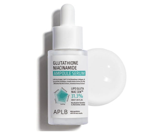 APLB Glutathione Niacinamide Ampoule Serum - 40ml | Discover skin care, face cream, lip gloss, sunscreen, and korean skin care products at Sapphire Beauty Booth— a trusted cosmetic shop near me and makeup store near me.