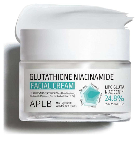 APLB Glutathione Niacinamide Facial Cream - 55ml | Discover skin care, face cream, lip gloss, sunscreen, and korean skin care products at Sapphire Beauty Booth— a trusted cosmetic shop near me and makeup store near me.