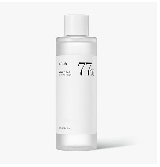 Anua Heartleaf 77% Soothing Toner - 250ml | Discover skin care, face cream, lip gloss, sunscreen, and korean skin care products at Sapphire Beauty Booth— a trusted cosmetic shop near me and makeup store near me.