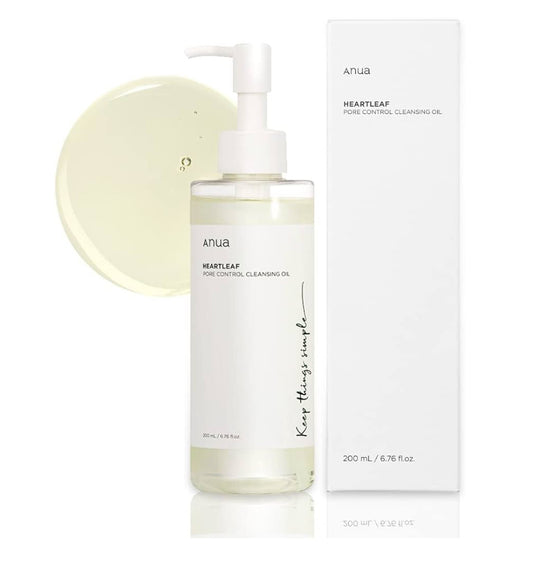Anua Heartleaf Pore Control Cleansing Oil | Discover skin care, face cream, lip gloss, sunscreen, and korean skin care products at Sapphire Beauty Booth— a trusted cosmetic shop near me and makeup store near me.