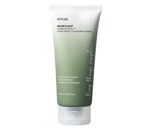 Anua Heartleaf Quercetinol Pore Deep Cleansing Foam - 150ml | Discover skin care, face cream, lip gloss, sunscreen, and korean skin care products at Sapphire Beauty Booth— a trusted cosmetic shop near me and makeup store near me.