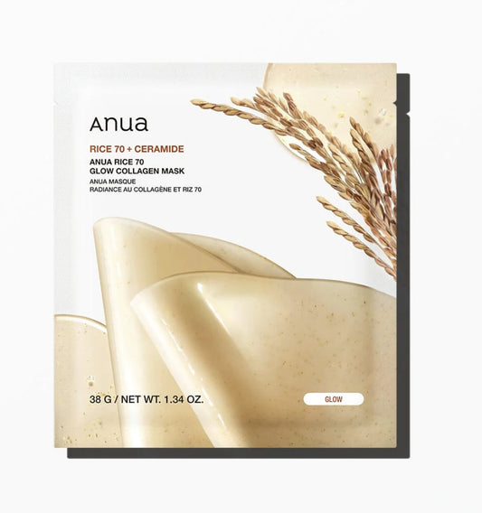 Anua Rice 70 Glow Collagen Mask - 1 each | Discover skin care, face cream, lip gloss, sunscreen, and korean skin care products at Sapphire Beauty Booth— a trusted cosmetic shop near me and makeup store near me.