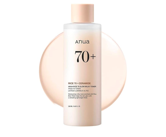 Anua Rice 70 Glow Milky Toner - 250 ml | Discover skin care, face cream, lip gloss, sunscreen, and korean skin care products at Sapphire Beauty Booth— a trusted cosmetic shop near me and makeup store near me.