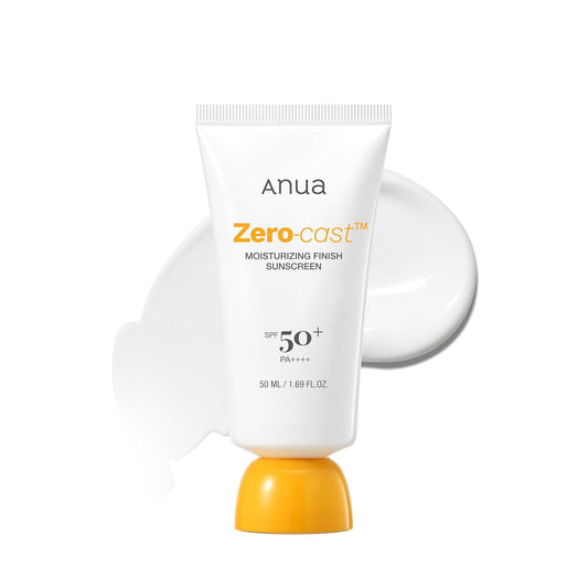 Anua Zero-Cast Moisturizing Finish Sunscreen - 50ml | Discover skin care, face cream, lip gloss, sunscreen, and korean skin care products at Sapphire Beauty Booth— a trusted cosmetic shop near me and makeup store near me.