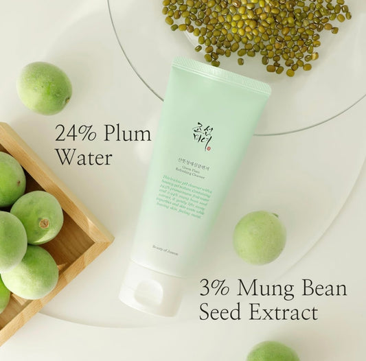 Beauty of Joseon Green Plum Refreshing Cleanser - 100ml - Brightening Moisture Gel Cream, Anti-Blemish Body Lotion, skin moisturizer, dark spot correcting serum, needly daily toner pad, oil cleansers, moisturizing sunscreen, hand cream - Sapphire Beauty Booth