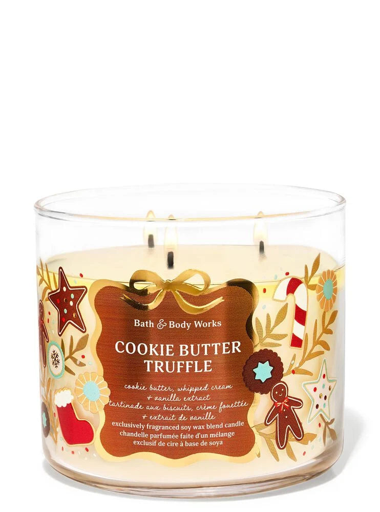 Bath & Body Works Cookie Butter Truffle 3-Wick Candle - 14.5 oz | Discover skin care, face cream, lip gloss, sunscreen, and korean skin care products at Sapphire Beauty Booth— a trusted cosmetic shop near me and makeup store near me. | Sapphire Beauty Ghana | Same Day Delivery Available
