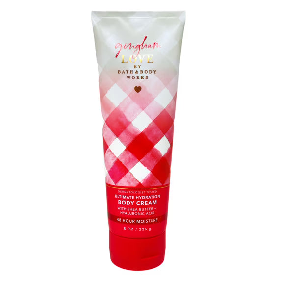 Bath & Body Works Gingham Love Ultimate Hydration Body Cream - 8 oz | Discover skin care, face cream, lip gloss, sunscreen, and korean skin care products at Sapphire Beauty Booth— a trusted cosmetic shop near me and makeup store near me. | Sapphire Beauty Ghana | Same Day Delivery Available