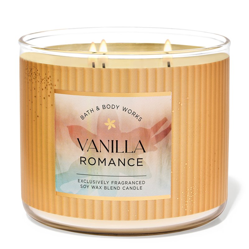 Bath & Body Works Vanilla Romance 3-Wick Candle - 14.5 oz | Discover skin care, face cream, lip gloss, sunscreen, and korean skin care products at Sapphire Beauty Booth— a trusted cosmetic shop near me and makeup store near me. | Sapphire Beauty Ghana | Same Day Delivery Available