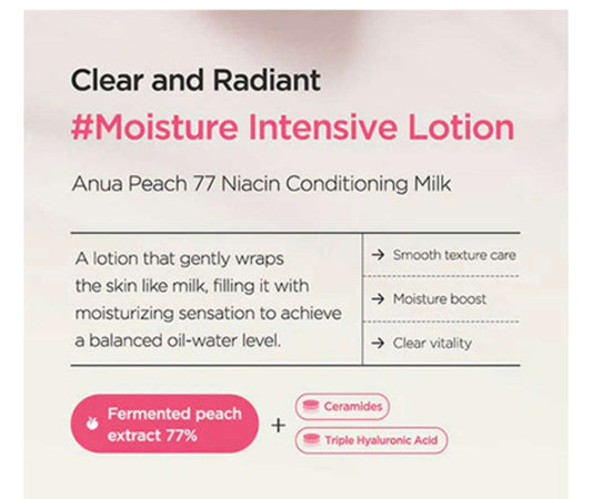 Anua Peach 77 Niacin Conditioning Milk - 150ml - Sapphire Beauty Booth