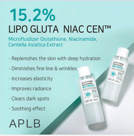 APLB Glutathione Niacinamide Facial Toner - 160ml - Brightening Moisture Gel Cream, Anti-Blemish Body Lotion, skin moisturizer, dark spot correcting serum, needly daily toner pad, oil cleansers, moisturizing sunscreen, hand cream - Sapphire Beauty Booth