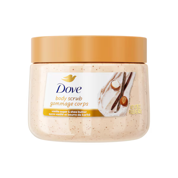 Dove Vanilla Sugar & Shea Butter Body Scrub - 15 oz | Discover skin care, face cream, lip gloss, sunscreen, and korean skin care products at Sapphire Beauty Booth— a trusted cosmetic shop near me and makeup store near me. | Sapphire Beauty Ghana | Same Day Delivery Available
