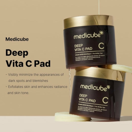 Medicube Deep Vita C Pad - 70 pads - Brightening Moisture Gel Cream, Anti-Blemish Body Lotion, skin moisturizer, dark spot correcting serum, needly daily toner pad, oil cleansers, moisturizing sunscreen, hand cream - Sapphire Beauty Booth